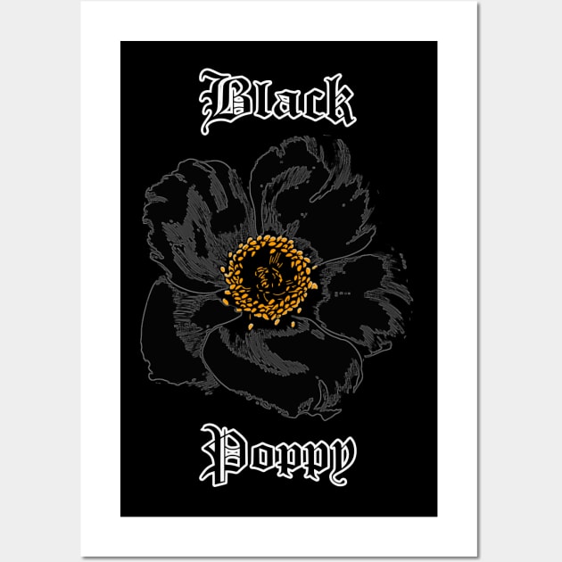 Black Poppy – Gothic flower Wall Art by IrvinGoth Garden